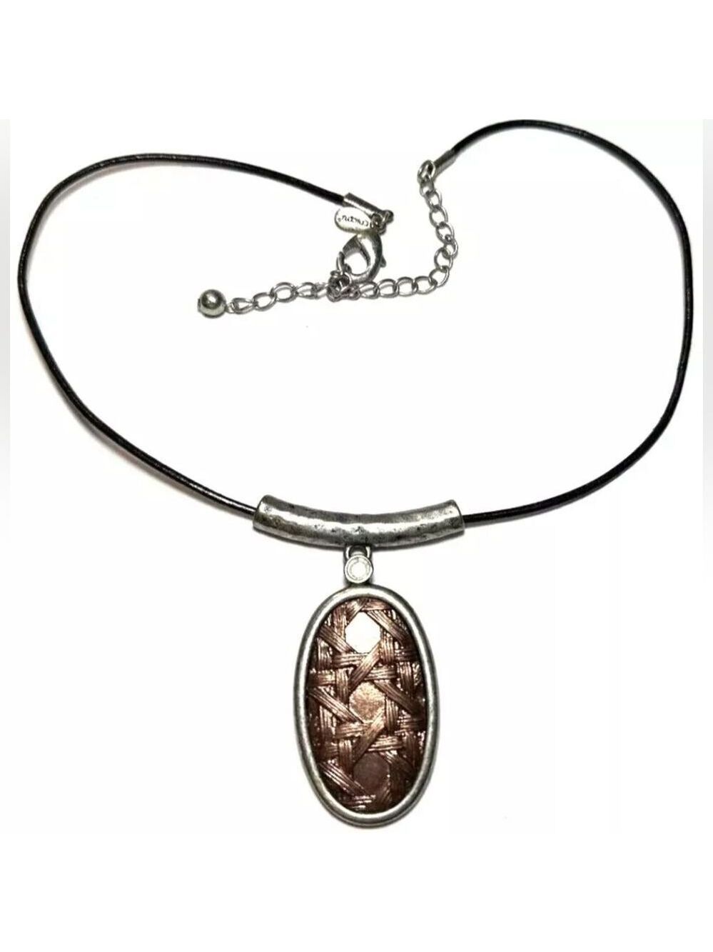 Vintage Chico's Signed Pendant Multi-Strand Cord Necklace - Picture 1 of 1